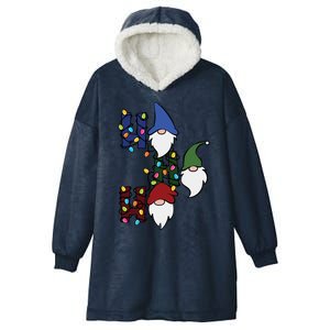 Ho Ho Ho Gnome Jolly Christmas Hooded Wearable Blanket