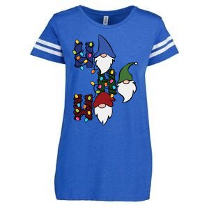 Ho Ho Ho Gnome Jolly Christmas Enza Ladies Jersey Football T-Shirt