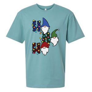 Ho Ho Ho Gnome Jolly Christmas Sueded Cloud Jersey T-Shirt