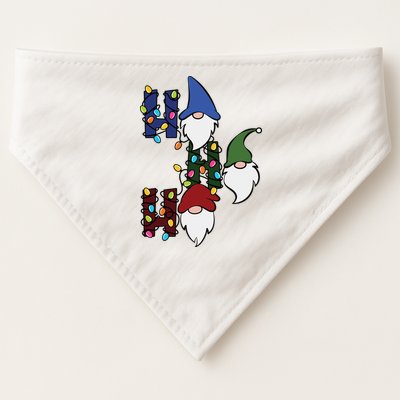 Ho Ho Ho Gnome Jolly Christmas USA-Made Doggie Bandana