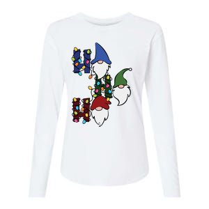 Ho Ho Ho Gnome Jolly Christmas Womens Cotton Relaxed Long Sleeve T-Shirt