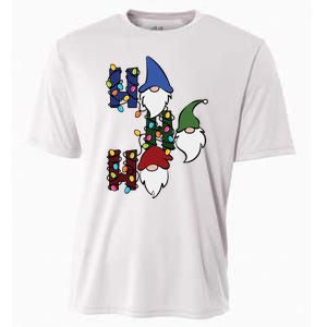 Ho Ho Ho Gnome Jolly Christmas Cooling Performance Crew T-Shirt