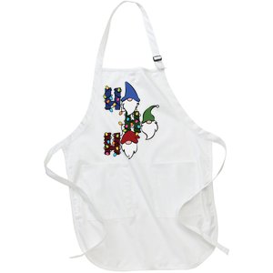 Ho Ho Ho Gnome Jolly Christmas Full-Length Apron With Pockets