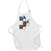 Ho Ho Ho Gnome Jolly Christmas Full-Length Apron With Pockets