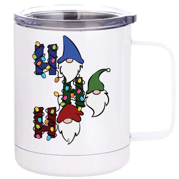 Ho Ho Ho Gnome Jolly Christmas 12 oz Stainless Steel Tumbler Cup