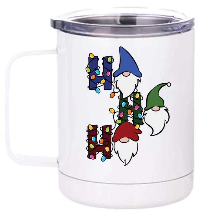 Ho Ho Ho Gnome Jolly Christmas 12 oz Stainless Steel Tumbler Cup