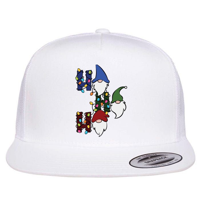 Ho Ho Ho Gnome Jolly Christmas Flatbill Hat