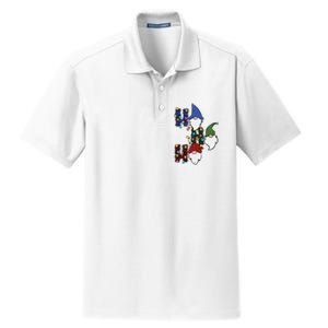 Ho Ho Ho Gnome Jolly Christmas Dry Zone Grid Polo