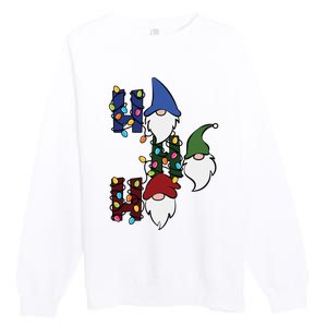 Ho Ho Ho Gnome Jolly Christmas Premium Crewneck Sweatshirt