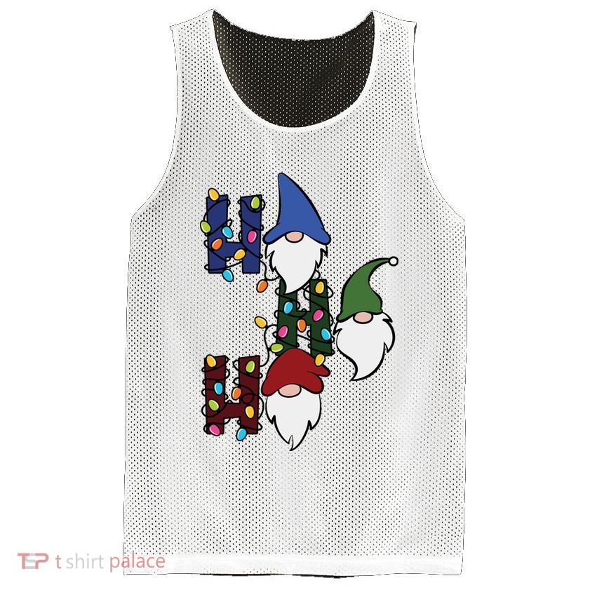Ho Ho Ho Gnome Jolly Christmas Mesh Reversible Basketball Jersey Tank