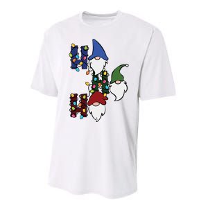 Ho Ho Ho Gnome Jolly Christmas Performance Sprint T-Shirt