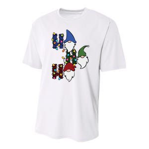 Ho Ho Ho Gnome Jolly Christmas Youth Performance Sprint T-Shirt