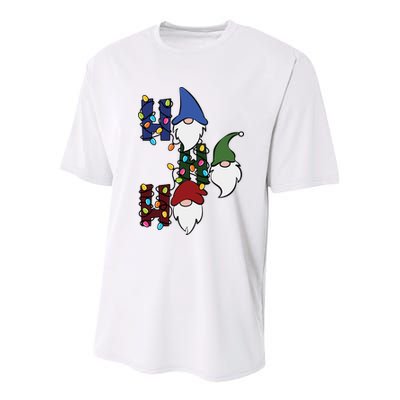 Ho Ho Ho Gnome Jolly Christmas Youth Performance Sprint T-Shirt