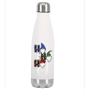 Ho Ho Ho Gnome Jolly Christmas Stainless Steel Insulated Water Bottle