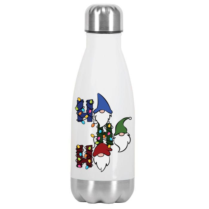 Ho Ho Ho Gnome Jolly Christmas Stainless Steel Insulated Water Bottle