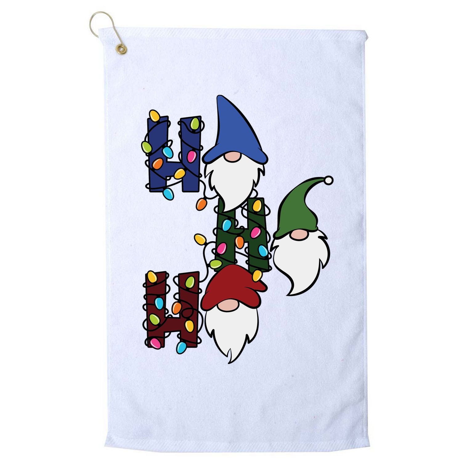 Ho Ho Ho Gnome Jolly Christmas Golf Towel