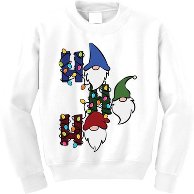 Ho Ho Ho Gnome Jolly Christmas Kids Sweatshirt