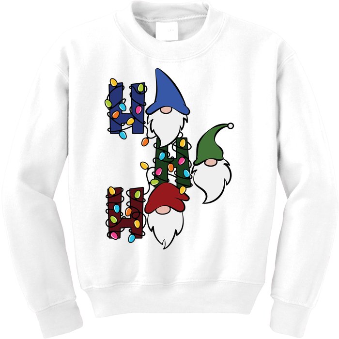 Ho Ho Ho Gnome Jolly Christmas Kids Sweatshirt