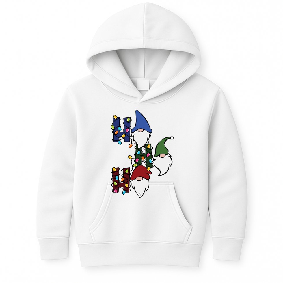Ho Ho Ho Gnome Jolly Christmas Kids Hoodie