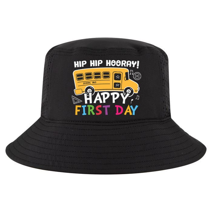 Hip Hip Hooray Happy First Day Back To School First Day Of School Cool Comfort Performance Bucket Hat