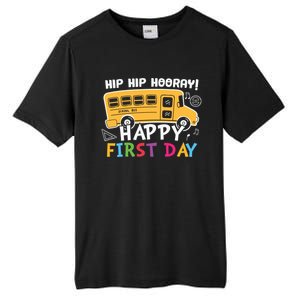 Hip Hip Hooray Happy First Day Back To School First Day Of School Tall Fusion ChromaSoft Performance T-Shirt