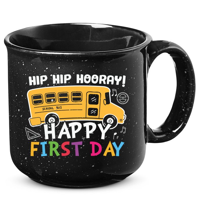 Hip Hip Hooray Happy First Day Back To School First Day Of School 15oz Campfire Ceramic Mug
