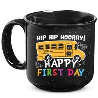 Hip Hip Hooray Happy First Day Back To School First Day Of School 15oz Campfire Ceramic Mug