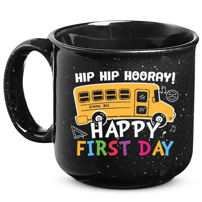 Hip Hip Hooray Happy First Day Back To School First Day Of School 15oz Campfire Ceramic Mug