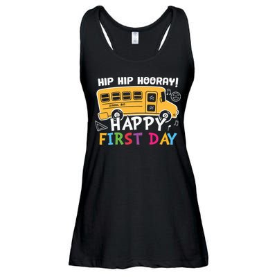 Hip Hip Hooray Happy First Day Back To School First Day Of School Ladies Essential Flowy Tank