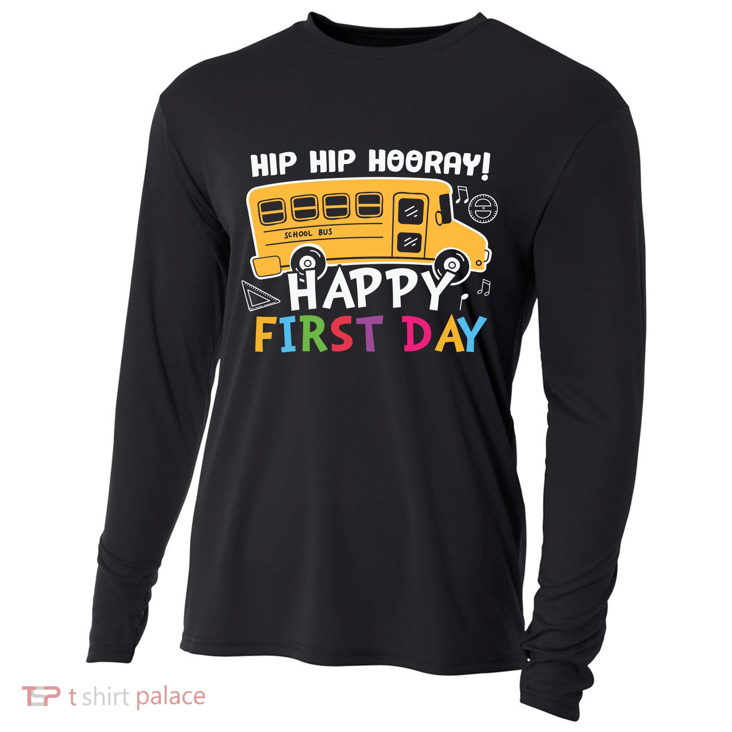 Hip Hip Hooray Happy First Day Back To School First Day Of School Cooling Performance Long Sleeve Crew