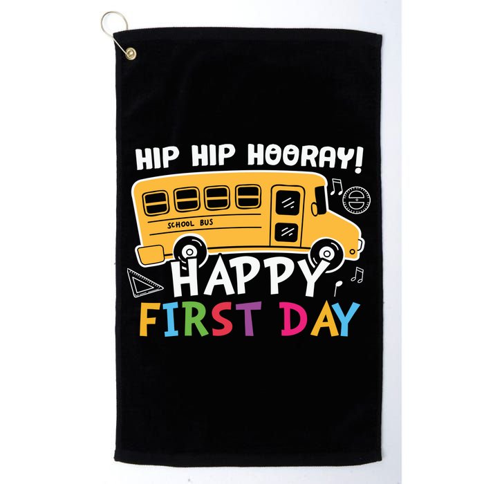Hip Hip Hooray Happy First Day Back To School First Day Of School Golf Towel
