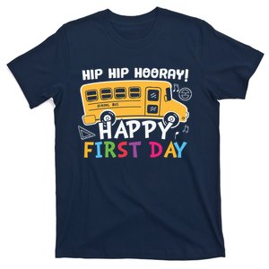 Hip Hip Hooray Happy First Day Back To School First Day Of School T-Shirt