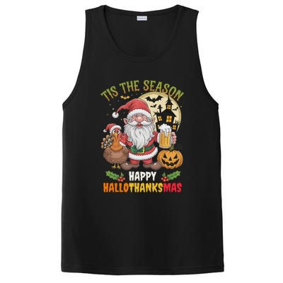 Happy Hallothanksmas Halloween Thanksgiving Merry Christmas PosiCharge Competitor Tank