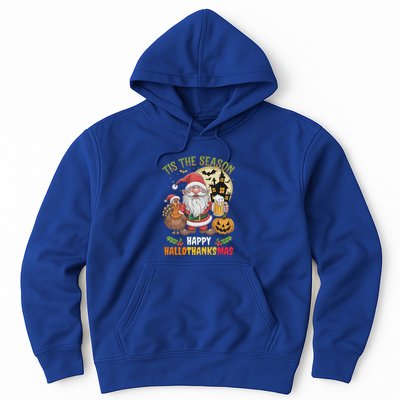 Happy Hallothanksmas Halloween Thanksgiving Merry Christmas Hoodie