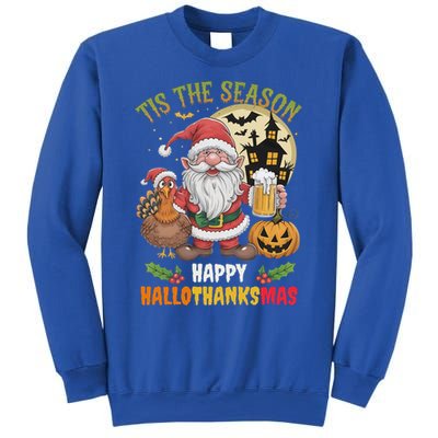 Happy Hallothanksmas Halloween Thanksgiving Merry Christmas Sweatshirt