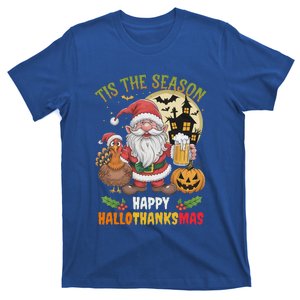 Happy Hallothanksmas Halloween Thanksgiving Merry Christmas T-Shirt