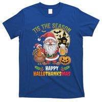 Happy Hallothanksmas Halloween Thanksgiving Merry Christmas T-Shirt