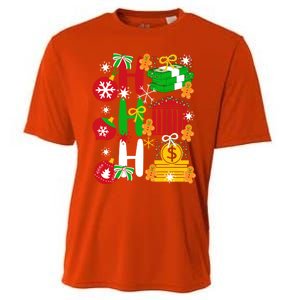 Ho Ho Ho Bank Teller Funny Christmas Festive Holiday Banker Gift Cooling Performance Crew T-Shirt