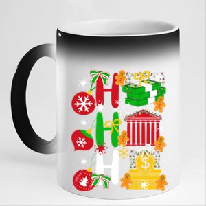 Ho Ho Ho Bank Teller Funny Christmas Festive Holiday Banker Gift 11oz Black Color Changing Mug