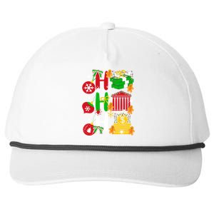 Ho Ho Ho Bank Teller Funny Christmas Festive Holiday Banker Gift Snapback Five-Panel Rope Hat