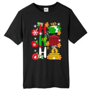 Ho Ho Ho Bank Teller Funny Christmas Festive Holiday Banker Gift Tall Fusion ChromaSoft Performance T-Shirt