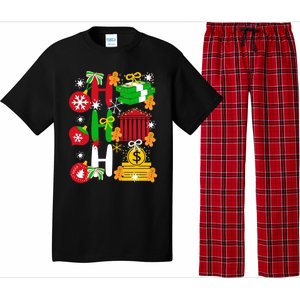 Ho Ho Ho Bank Teller Funny Christmas Festive Holiday Banker Gift Pajama Set