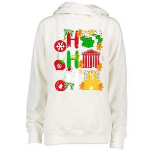 Ho Ho Ho Bank Teller Funny Christmas Festive Holiday Banker Gift Womens Funnel Neck Pullover Hood