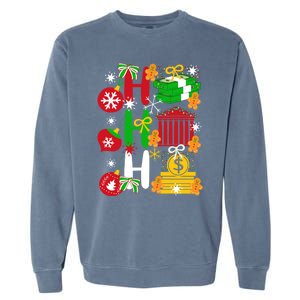 Ho Ho Ho Bank Teller Funny Christmas Festive Holiday Banker Gift Garment-Dyed Sweatshirt