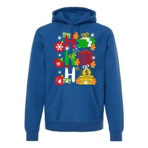 Ho Ho Ho Bank Teller Funny Christmas Festive Holiday Banker Gift Premium Hoodie