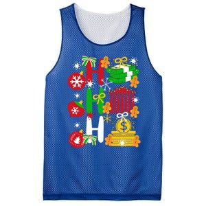 Ho Ho Ho Bank Teller Funny Christmas Festive Holiday Banker Gift Mesh Reversible Basketball Jersey Tank