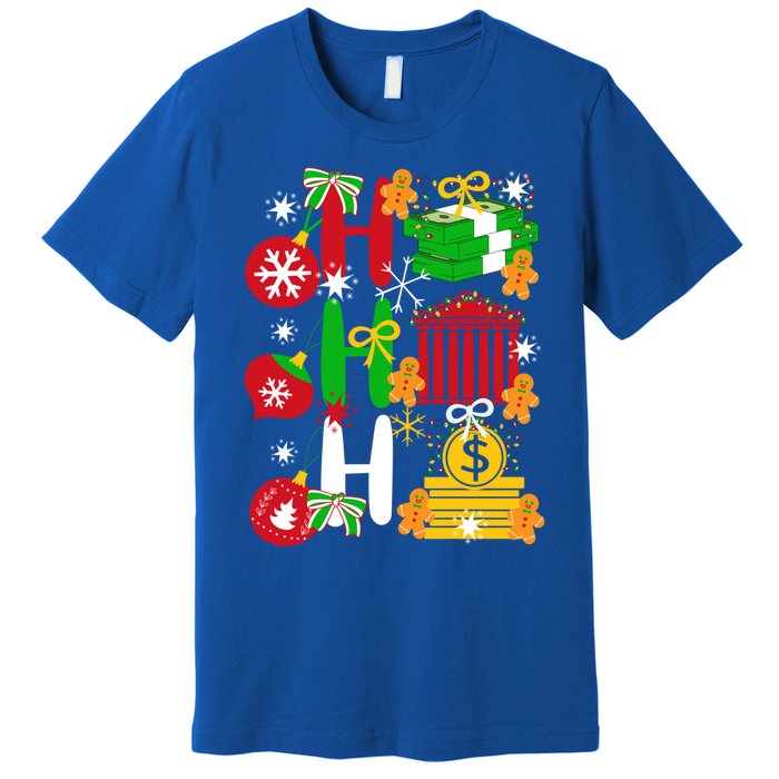 Ho Ho Ho Bank Teller Funny Christmas Festive Holiday Banker Gift Premium T-Shirt