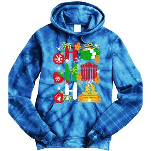 Ho Ho Ho Bank Teller Funny Christmas Festive Holiday Banker Gift Tie Dye Hoodie