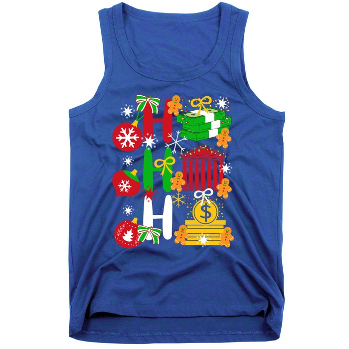 Ho Ho Ho Bank Teller Funny Christmas Festive Holiday Banker Gift Tank Top