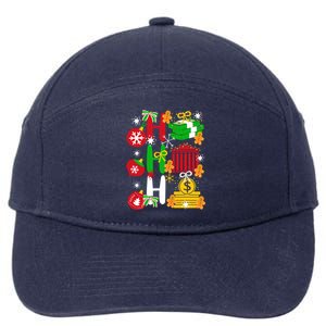 Ho Ho Ho Bank Teller Funny Christmas Festive Holiday Banker Gift 7-Panel Snapback Hat